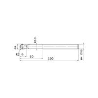 三菱マテリアル DFエンドミル DF2XLBR0200N600 1本（直送品）