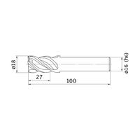 三菱マテリアル エムスターエンドミル MSSHDD1800 1本（直送品）