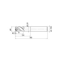 三菱マテリアル インパクトミラクルエンドミル VFHVRBD0600R15N054 1本（直送品）