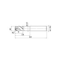 三菱マテリアル インパクトミラクルエンドミル VFHVRBD0600R20N018 1本（直送品）