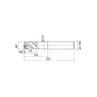 三菱マテリアル インパクトミラクルエンドミル VFHVRBD0800R05N024 1本（直送品）