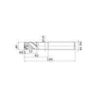 三菱マテリアル インパクトミラクルエンドミル VFHVRBD0800R05N040 1本（直送品）
