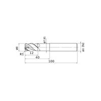 三菱マテリアル インパクトミラクルエンドミル VFHVRBD0800R10N040 1本（直送品）