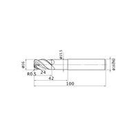 三菱マテリアル インパクトミラクルエンドミル VFHVRBD1600R05N042 1本（直送品）