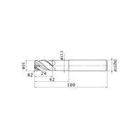 三菱マテリアル インパクトミラクルエンドミル VFHVRBD1600R20N042 1本（直送品）