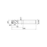 三菱マテリアル インパクトミラクルエンドミル VFHVRBD1600R30N042 1本（直送品）