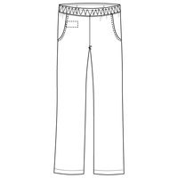 フォーク レディスストレートパンツ ダークネイビー LL 6013SC-17-LL 1枚　スクラブ