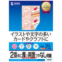 サンワサプライ インクジェット両面印刷紙・特厚 JP-ERV2NA4N 1セット(3冊)
