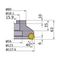 三菱マテリアル AHX型正面フライス AHX640WR12512E 1個（直送品）