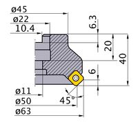 三菱マテリアル カッター ASX445ー050A03R 1個（直送品）