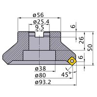 三菱マテリアル カッター ASX445R08006C 1個（直送品）