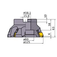 三菱マテリアル フライス用カッター NF10000R0508E 1個（直送品）