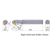 三菱マテリアル P形ボーリングバー A50UPDZNL15 1個（直送品）