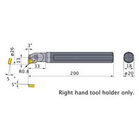 三菱マテリアル F形ボーリングバー FCTU220R 1個（直送品）
