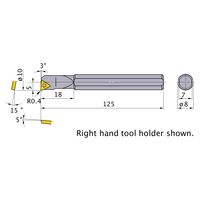 三菱マテリアル F形ボーリングバー FSTU108R 1個（直送品）