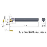 三菱マテリアル F形ボーリングバー FSTU212L 1個（直送品）