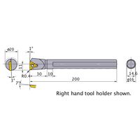 三菱マテリアル S形ボーリングバー S16RSTFEL16 1個（直送品）