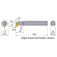 三菱マテリアル S形ボーリングバー S25RSDUCL15 1個（直送品）