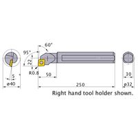 三菱マテリアル S形ボーリングバー S32SSCLCR12 1個（直送品）
