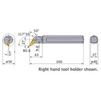 三菱マテリアル S形ボーリングバー S40TSVQCR16 1個（直送品）