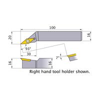三菱マテリアル SPバイト SVJDL1616H16 1個（直送品）