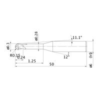 三菱マテリアル エムエスプラスエンドミル MP2XLBR0015N013S06 1本（直送品）