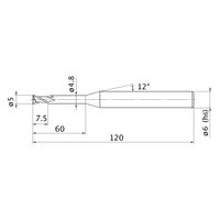 三菱マテリアル エムスターエンドミル MS2XLD0500N600 1本（直送品）
