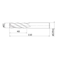 三菱マテリアル エムスターエンドミル MS4JCD1200 1本（直送品）