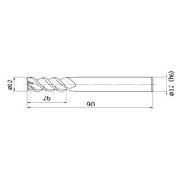 三菱マテリアル エムスターエンドミル MSMHZDD1200 1本(1個)（直送品）