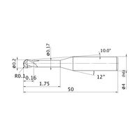 三菱マテリアル インパクトミラクルエンドミル VF2XLBR0010N018S04 1本（直送品）