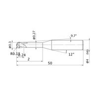 三菱マテリアル インパクトミラクルエンドミル VF2XLBR0015N020S04 1本（直送品）