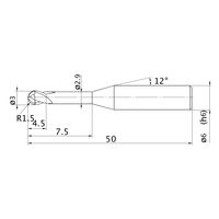 三菱マテリアル スマートミラクルエンドミル VQ4SVBR0150 1本（直送品）