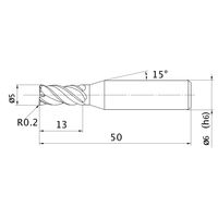 三菱マテリアル スマートミラクルエンドミル VQMHVRBD0500R020 1本（直送品）