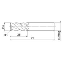 三菱マテリアル スマートミラクルエンドミル VQMHVRBD1200R300 1本（直送品）