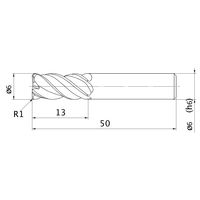 三菱マテリアル スマートミラクルエンドミル VQMHVRBFD0600R100 1本（直送品）