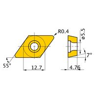 三菱マテリアル 旋削用インサート(ポジ) DCMT150404:UE6020 1セット(10個)（直送品）
