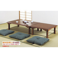 ファミリー・ライフ 木製折れ脚座卓 けやき色 幅750mm 1台　（直送品）