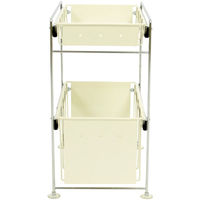 ビーワーススタイル 洗面下ラック2段 幅220×奥行340×高さ377mm ホワイト YA-810010 1台　（直送品）