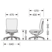 ライオン事務器 エルビスチェア ミドルバック 防炎布 ボトルグリーン No.2610FG 1脚　（直送品）