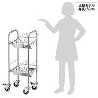 アズワン カルテワゴン(平板タイプ) 380×320×1010mm 20F 1台 8-7482-04（直送品）