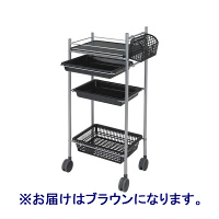 松吉医科器械 カラーアプリワゴン ブラウン 001BR 1台 23-3400-00-09　マツヨシカタログ（直送品）