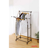 ルミナス ハンガーラック プッシュ式ハンガー「ダブルプラス」 上げ下げ簡単 幅調整可能80-130cm GPH-80PWG 1台　（直送品）