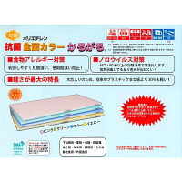 抗菌全面カラーかるがるまな板　700×350×23mm　ブルー　SLK23-7035WB　長谷川化学工業　（直送品）