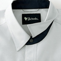 自重堂　制服百科　エコ製品制電長袖シャツ　シルバー　Ｍ　86004（直送品）