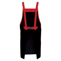 アイトス 胸当てエプロン（共生地配色） ブラック F AZ8654-010 1着（直送品）