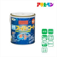 アサヒペン　水性スーパーコート　1.6L　ブリックレッド　（直送品）