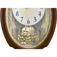 RHYTHM（リズム）スモールワールドセレブレ 掛け時計 [電波 ステップ チャイム] 345×78×470mm 4MN541RH06 1個（直送品）