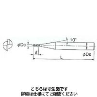不二越(NACHI) 超硬スクエアエンドミル ミニスクエア 2MNE 0.85
