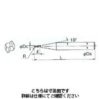 不二越 超硬 ミニボールエンドミル 2MNER0.35 R0.35X3 1本（直送品）