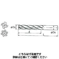 不二越 ヘビーロングエンドミル SL4HV 11X12SL4 1本（直送品）